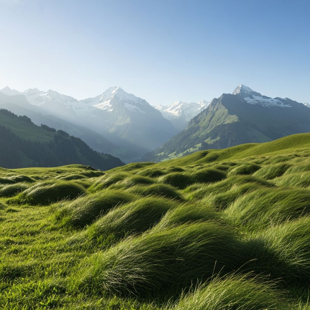 Sanfte Gräser im Wind